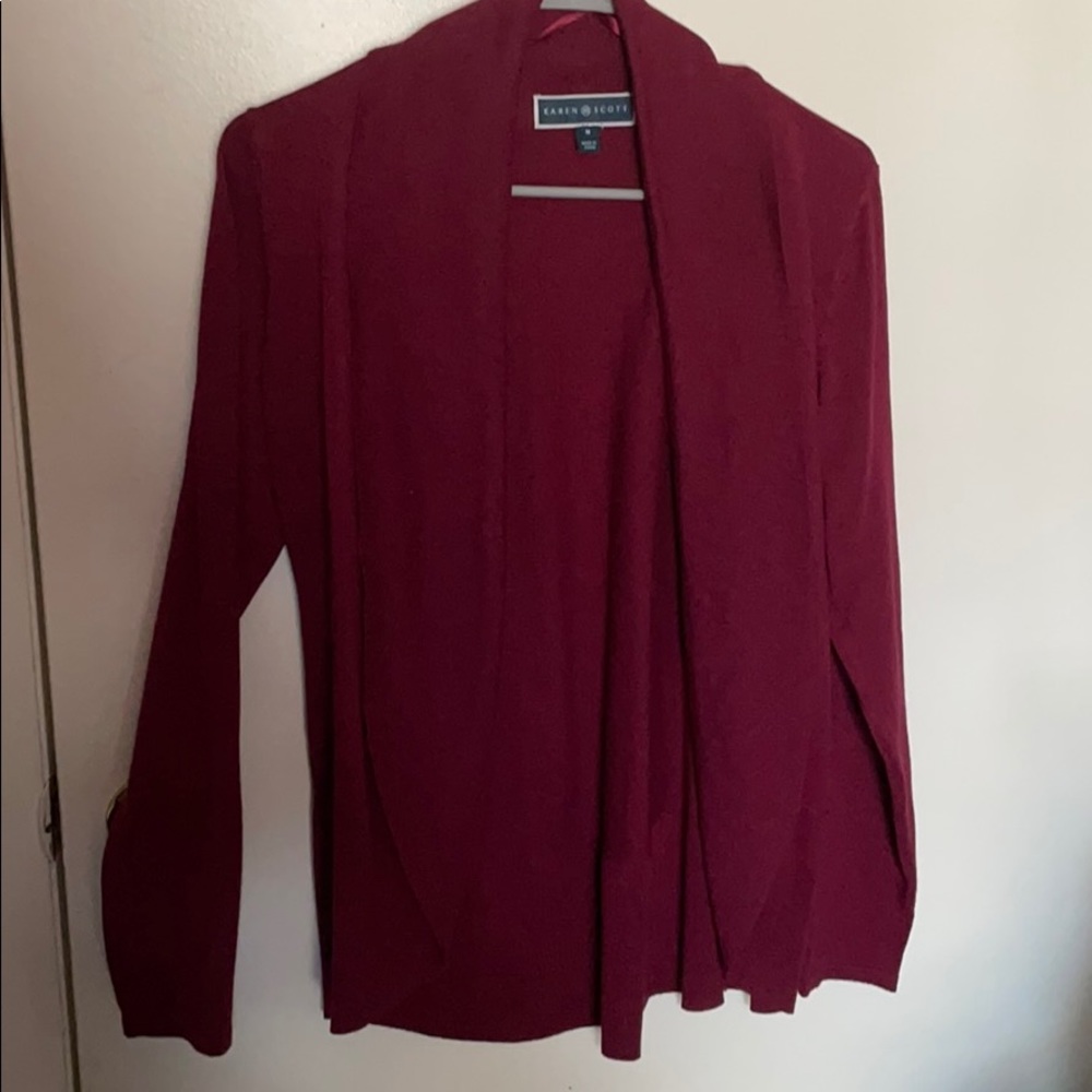 Maroon cardigan